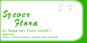 szever flora business card